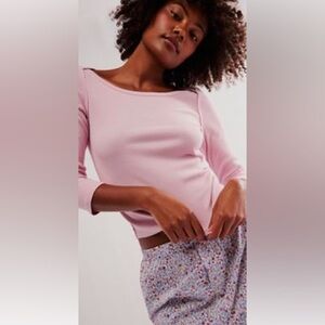 We The Free LUCY LAYERING TOP size medium washed never worn color BLEACHED MAUVE